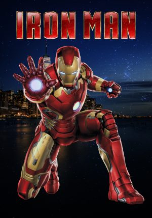 Plaque Holographique Iron Man
