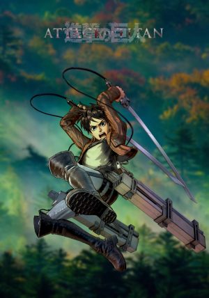 Plaque Holographique Attack on Titan