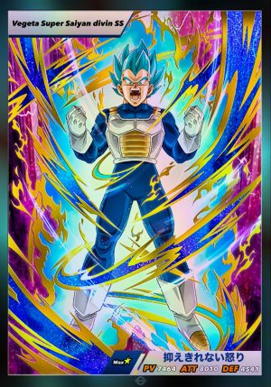Plaque Holographique Végeta Super Sayan Divin
